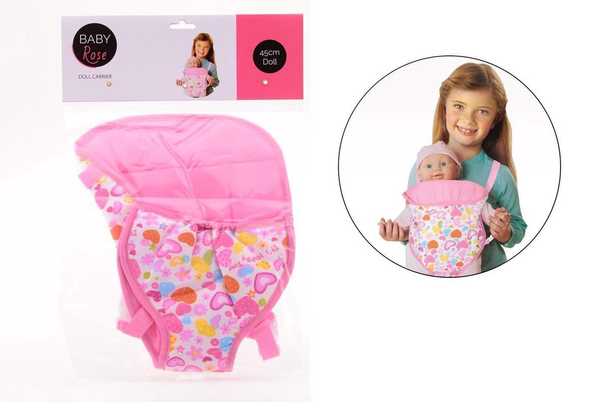 Baby Rose buikdraagzak voor poppen — afbeelding 4