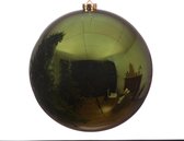1 stuks Kerstbal plastic glans diameter 20cm Dennen groen KSD