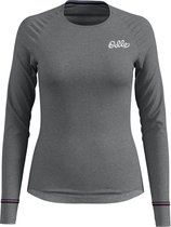 Odlo Bl Top Crew Neck L/S Active Warm Originals Dames Thermoshirt - Grey Melange - Maat L