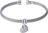 Orphelia ZA-7401 - Armband Bangle Heart - Zilver 925 - Zirkonia - 58 mm