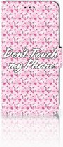 Xiaomi Mi A2 Lite Book Case Hoesje Flowers Pink DTMP