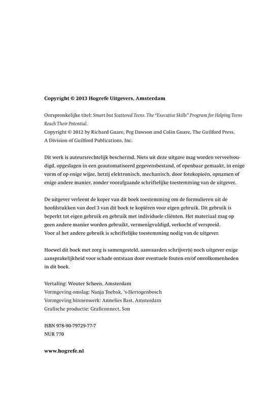 Colofonpagina van Slim maar... Pubereditie met copyright en uitgever informatie.
