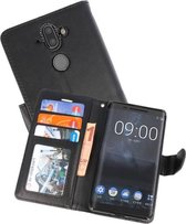Wallet Cases Hoesje Geschikt voor Nokia 8 Sirocco Zwart