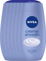 NIVEA Creme Smooth - 250 ml - Douchecrème - 6 st - Voordeelpakket