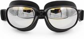Pothelm Vintage Vliegeniersbril Zwart - Retro Motorbril Motorbril Heren - Donker Glas