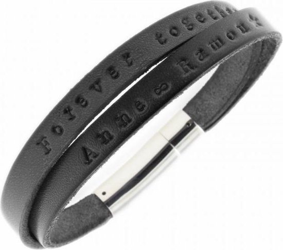 Leren Naam Armband - te personaliseren met een tekst naar keuze! | bol.com