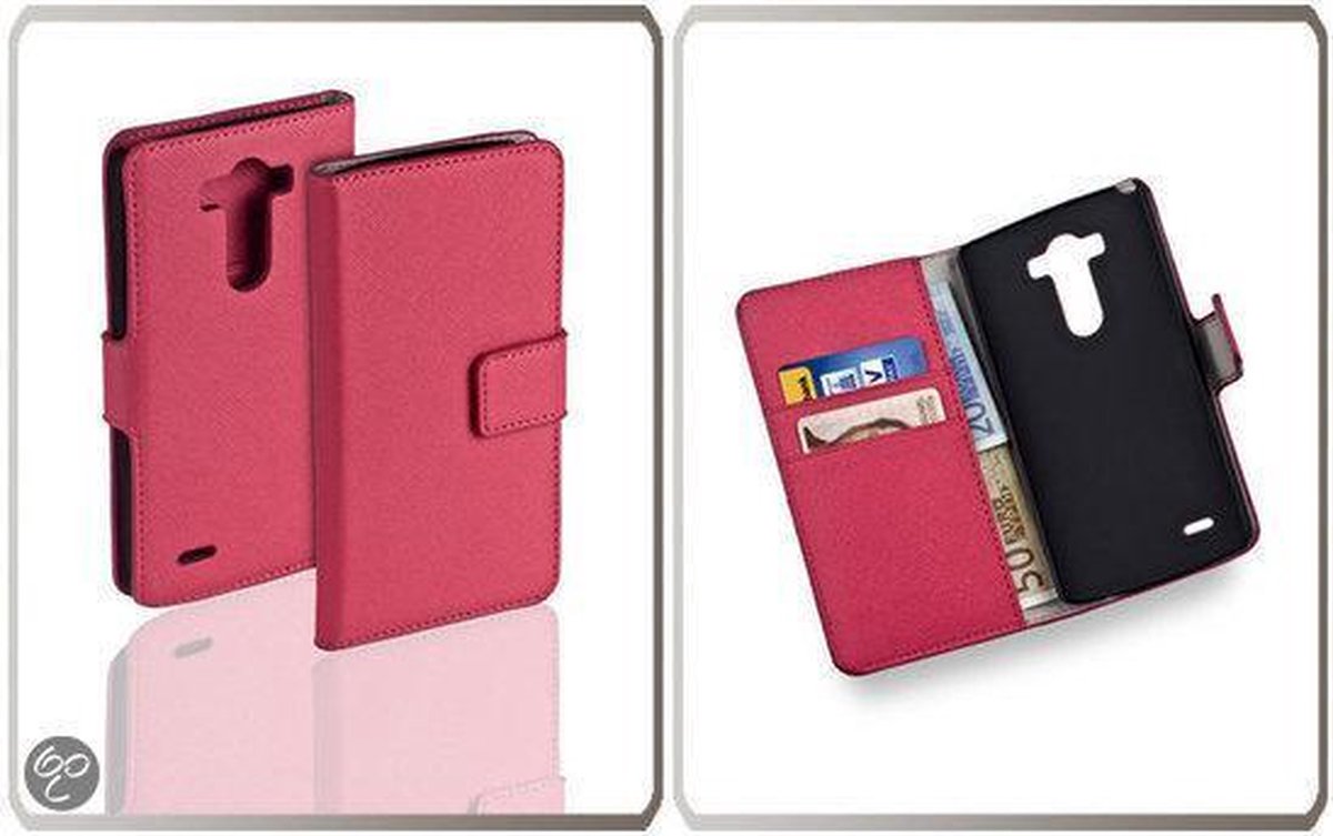 HC Bookcase Flip Hoesje LG G3 Book/Wallet Case/Cover Roze