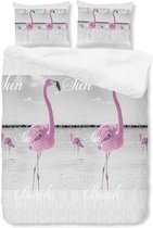 Dekbedovertrek Flamingo - Roze -  2-persoons (200 x 200/220 cm) - Polyester - Roze - House Of Dreams