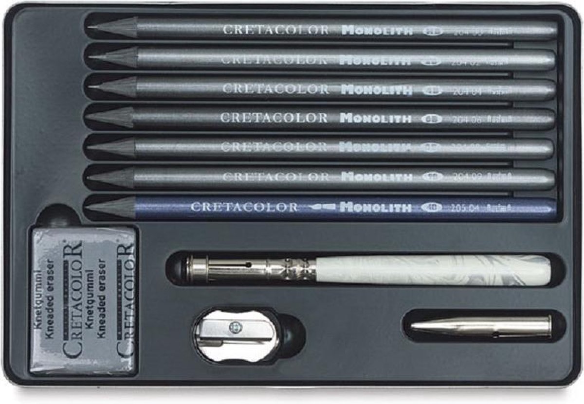 Cretacolor Cretacolor MonolithBox Graphite Tekenset 11-delig