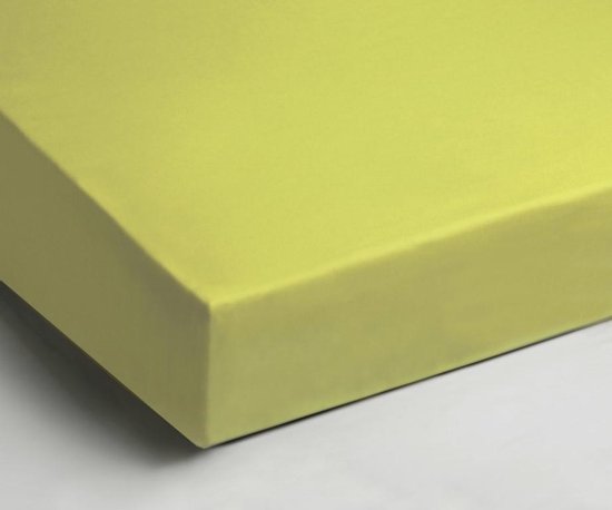 Comfortabele Katoen Hoeslaken Limoen | 180x200 | Fijn Geweven | Ademend En Zacht