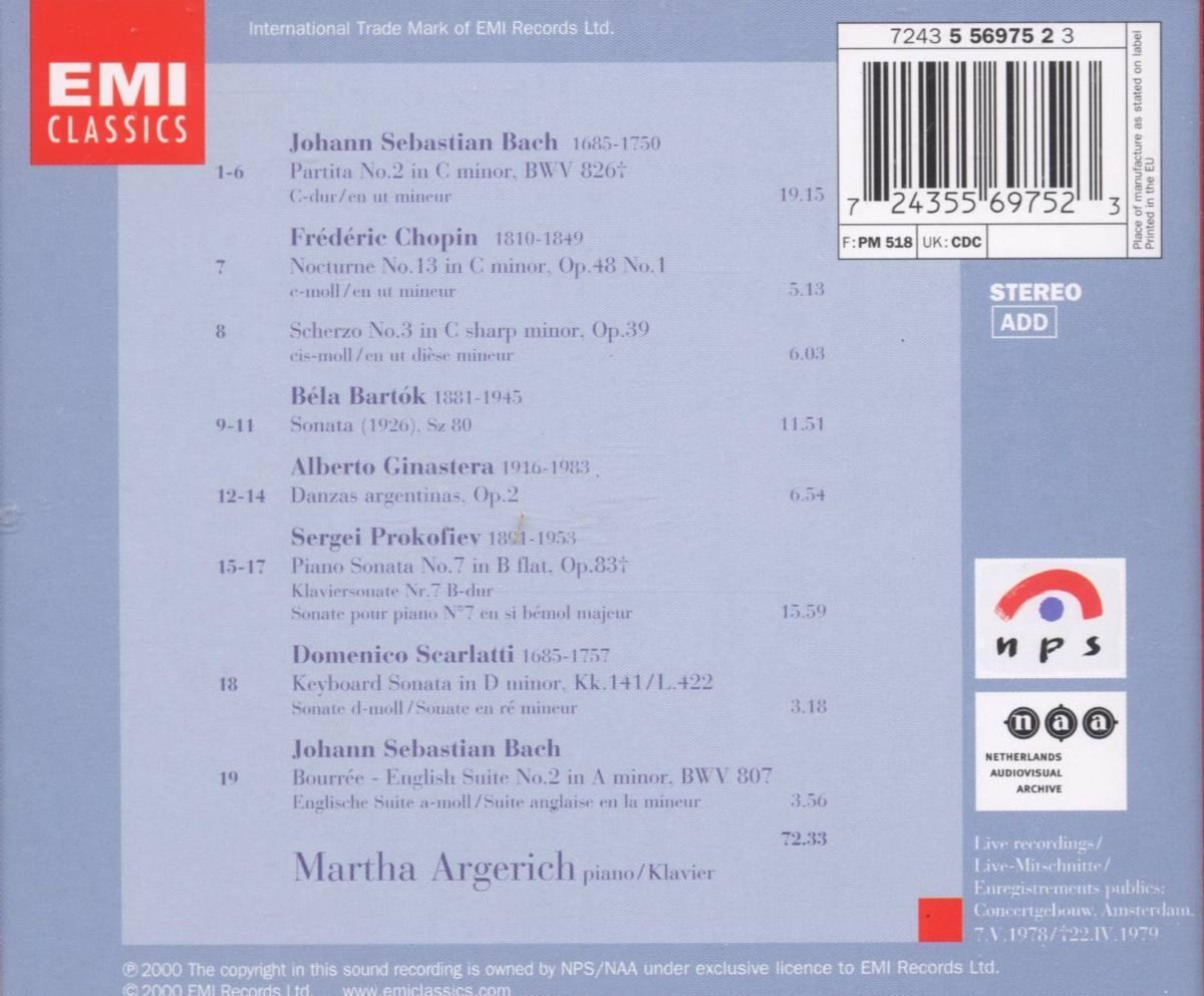 Martha Argerich Live From The Concertgebouw 1978 And 1979 Martha Argerich Cd Bol 1081