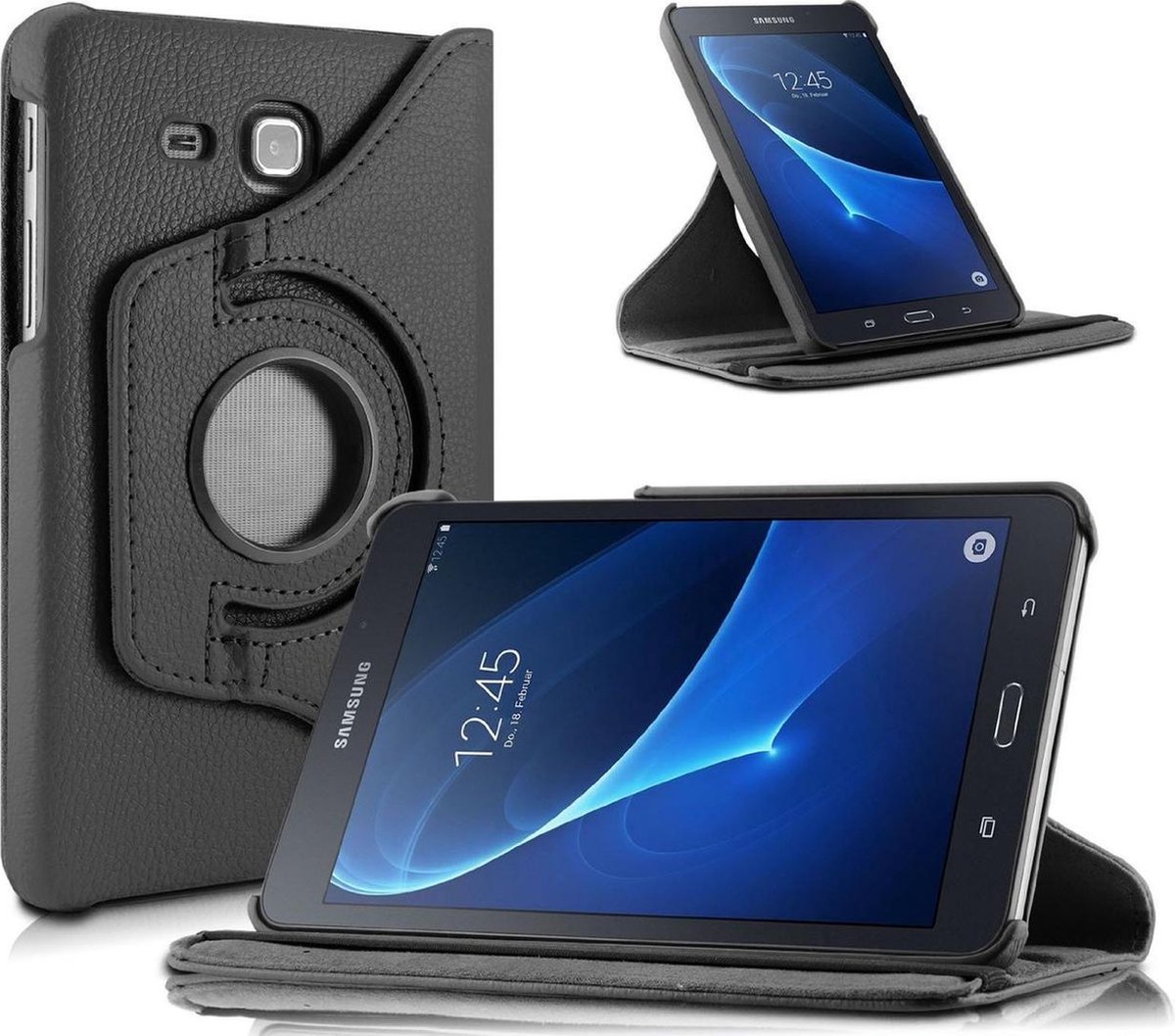 Samsung Galaxy TAB A 7.0 (T280-T285) hoesje 360 Draaibaar met Multi-stand - Zwart