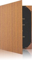 Goodline® - Menumap / Menukaart Mappen - 2x A4 - Houtpatroon Bruin