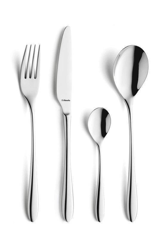 Amefa Linen bestekset 24-delig • Zilver • de Bijenkorf