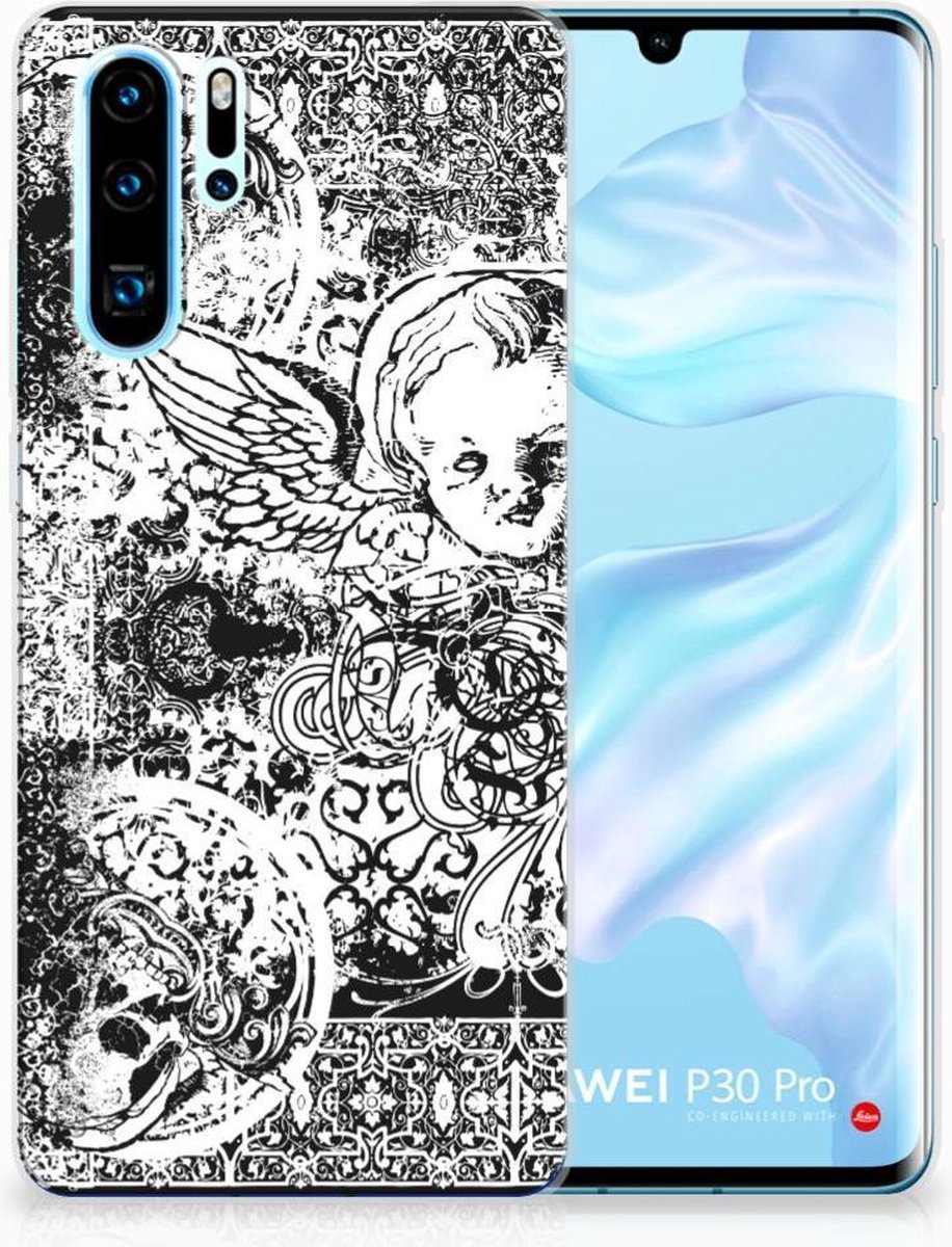 Silicone Back Case Huawei P30 Pro Skulls Angel