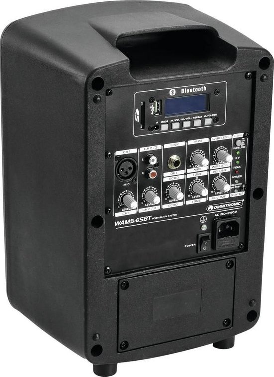 Omnitronic Mobiele luidsprekerset met microfoon Bluetooth SD card