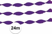 Feest of verjaardag versiering slinger paars 24 m