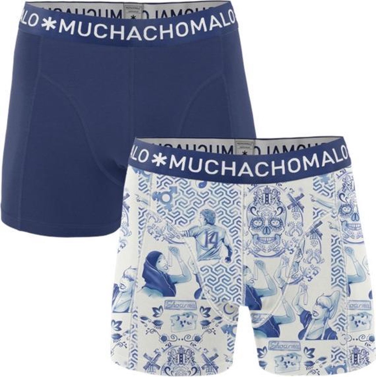 Muchachomalo Boxershorts Special 2-Pack Delfts blauw-XXXL | bol.com