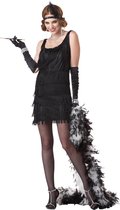 CALIFORNIA COSTUMES - Zwarte charleston kostuum voor vrouwen - XXL (44/46)