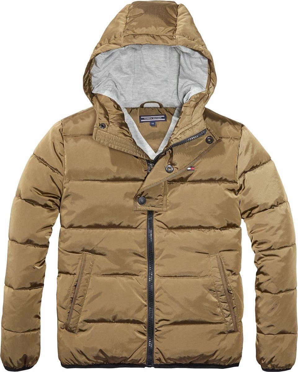 weigeren Junior vroegrijp Tommy Hilfiger Jongens Winterjas - Bruin - Maat 128 | bol.com