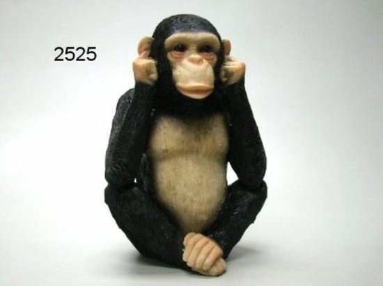 Chimpansee horen, zien en zwijgen, 20 cm hoog