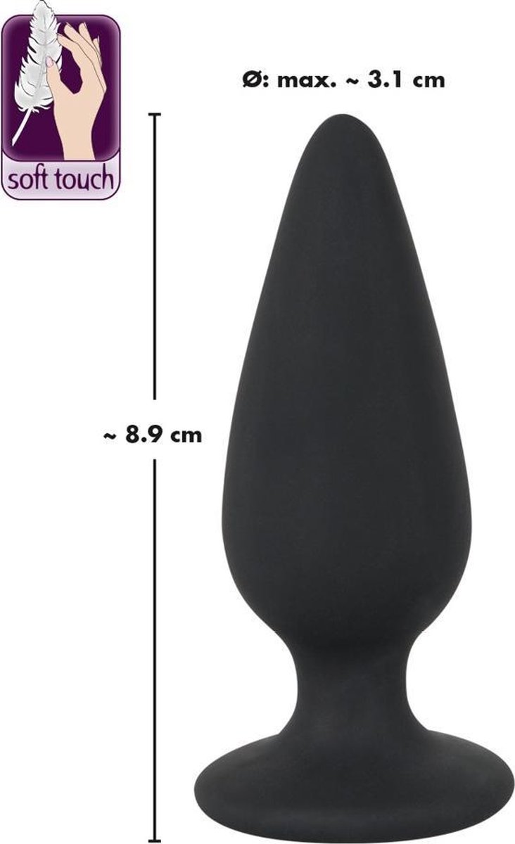 Goedkoopste Black Velvets – Siliconen Anaalplug 75 gram voor Sluitspier Training – Zwart