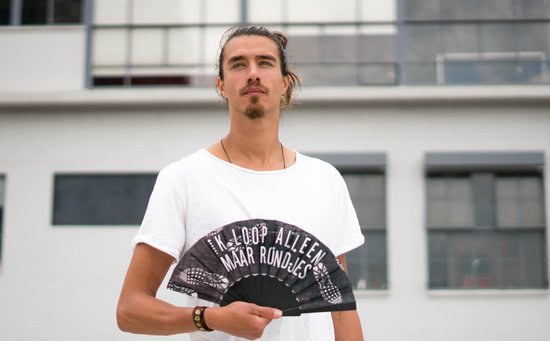 Festival waaier - handwaaier - spaanse waaier - Ik loop alleen maar rondjes