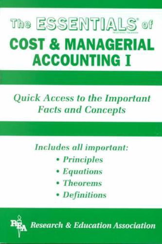 Cost & Managerial Accounting I Essentials