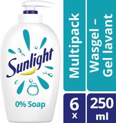 Sunlight Zeep - Wasgel 0% Zeep - Pomp - Voordeelverpakking 6 x 250 ml