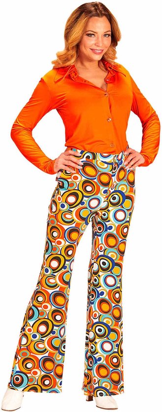 WIDMANN - Groovy jaren 70 bubbel broek voor vrouwen - S / M | bol.com