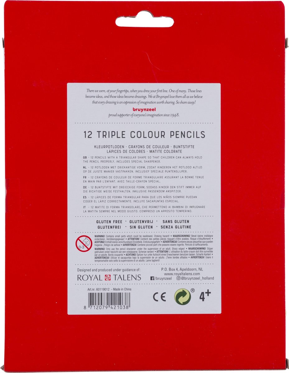 Bruynzeel Kids Triple kleurpotloden set 12 — afbeelding 2