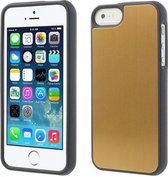 Aluminium Geborsteld  iPhone 5/5S Case Goud