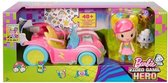 Barbie Video Game Hero auto met figuurtjes