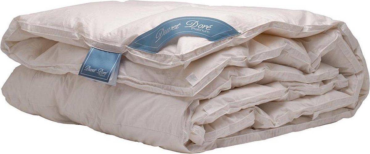 Duvet Doré Platinum - Ducky Dons - 100% Dons - Dekbed - Enkel dekbed - - Warmteklasse 2 - Winter dekbed - 1160 grams - Lits-jumeaux - 240 x 220 cm - Wit
