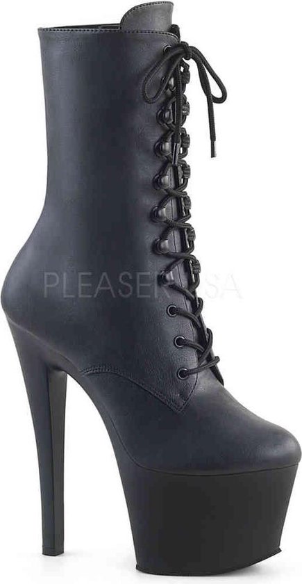 Pleaser - SKY-1020 Plateau Laarzen, Paaldans schoenen - Paaldans schoenen - 37 Shoes - Zwart