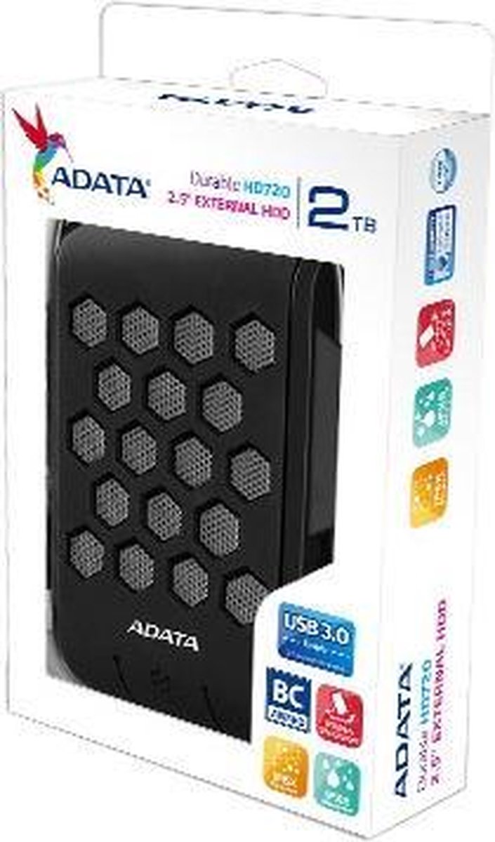 ADATA DashDrive Durable HD720 Externe Harde Schijf 2 TB Zwart van Merkloos — afbeelding 3