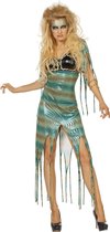 Wilbers - Griekse & Romeinse Oudheid Kostuum - Muse Van Medusa - Vrouw - blauw,goud - Maat 44 - Halloween - Verkleedkleding
