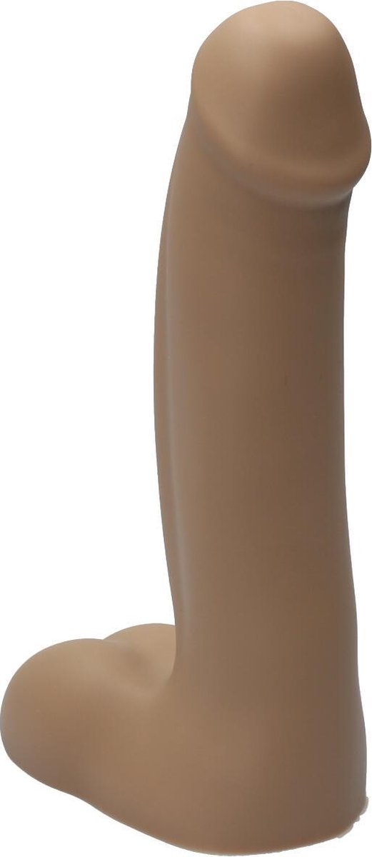 Goedkoopste Ylva & Dite - Helios - XL Siliconen dildo met balzak - Made in Holland - beige Cappuccino