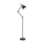 EGLO Thornford - vloerlamp - 1-lichts - E27 - zwart/bronskleurig