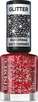 Rimmel London Glitter High Coverage nagellak - Ruby Crush - Red