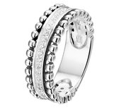 The Fashion Jewelry Collection Ring Oxi Zirkonia 6,5 mm - Zilver