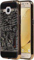M-Cases Zwart Krokodil Design TPU back case hoesje voor Samsung Galaxy J5 2016