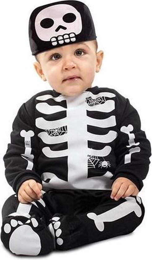 Witbaard Verkleedpak Baby Skelet Polyester Zwart/wit Mt 68-80 | bol.com