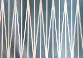 Roomture - badmat - 65 x 90 - Blue triangle  - blauw - wit - douchemat | badkamer mat