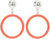Colored circle earrings