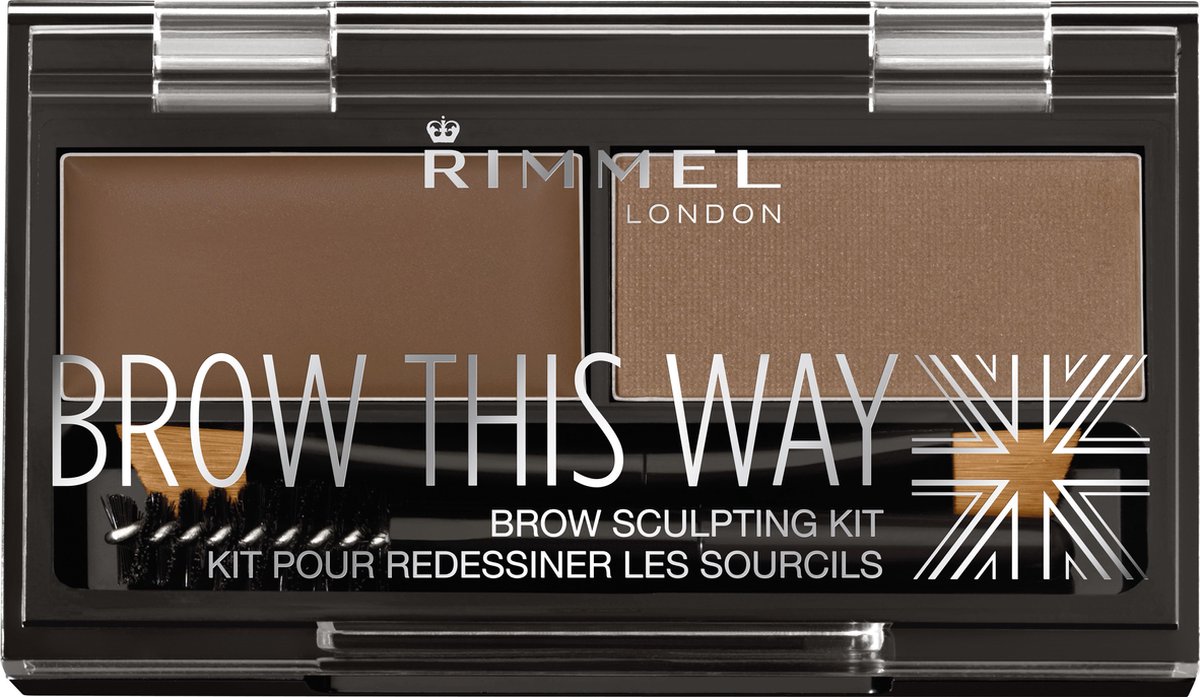 Bol.com Rimmel London Brow This Way Kit Wenkbrauwpoeder - 002 Medium Brown aanbieding