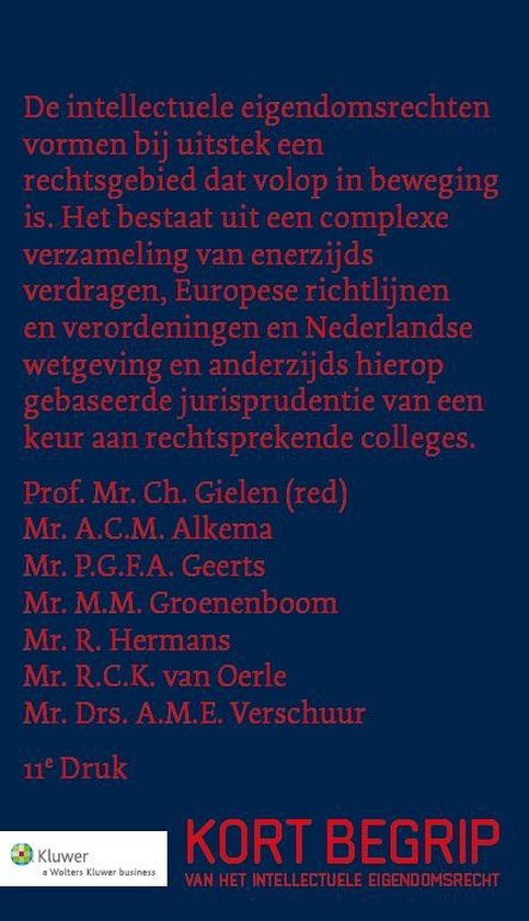 Kort begrip van het intellectuele eigendomsrecht - cover