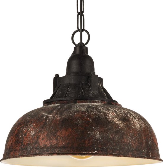 EGLO Vintage Grantham 1 - Lampe à suspension - 1 lumière - Brun antique, Beige