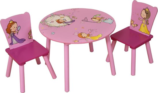 zin Betrokken Laster Princess Ronde tafel & 2 stoelen Set (MZ4244) | bol.com