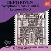 Beethoven: Symphonies Nos. 1 & 5, Leonore 3 / Ancerl, Czech
